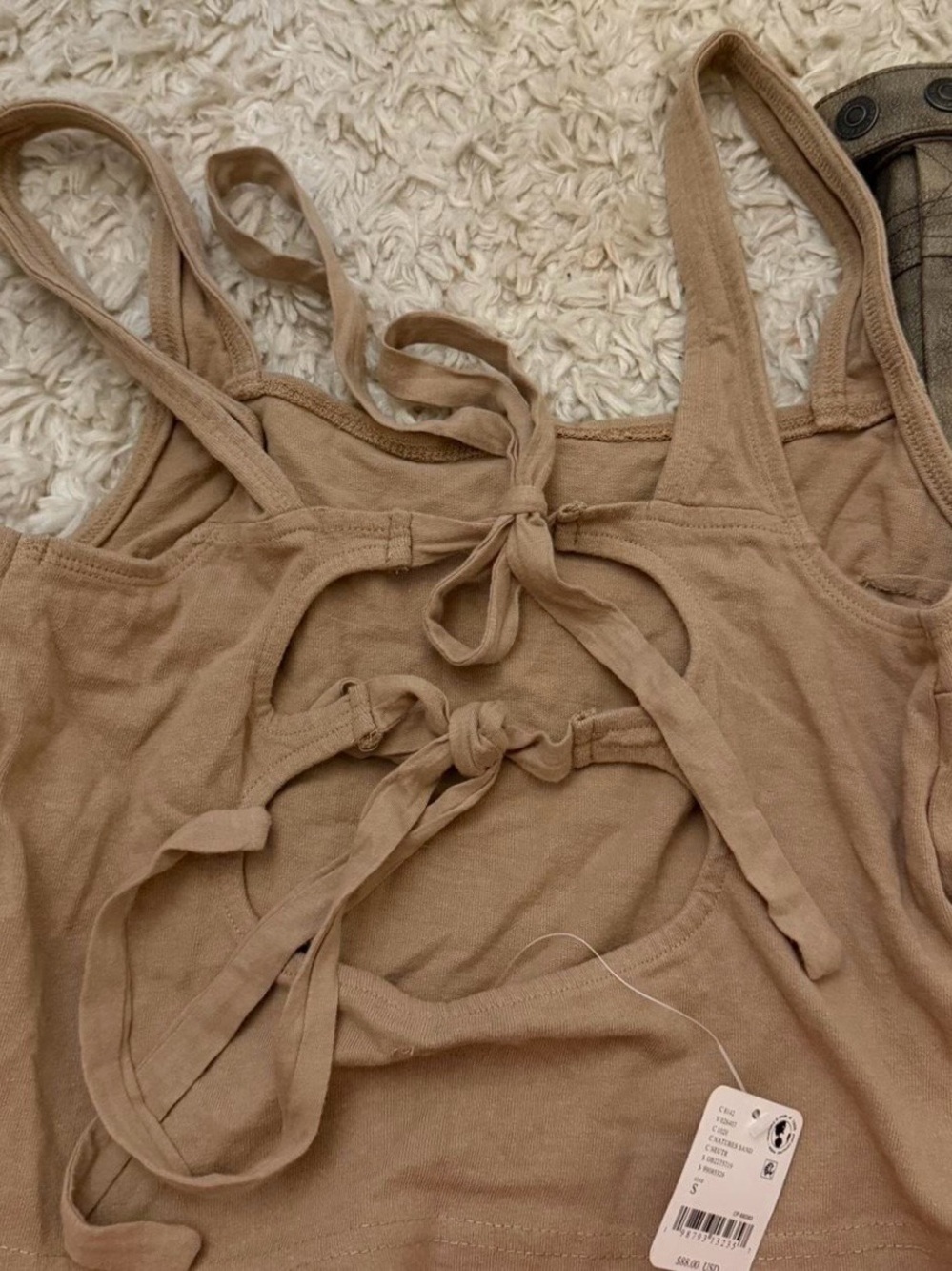 Free People Tan A-Line Ruffle Tiered Skirt and tank - Picture 4 of 4